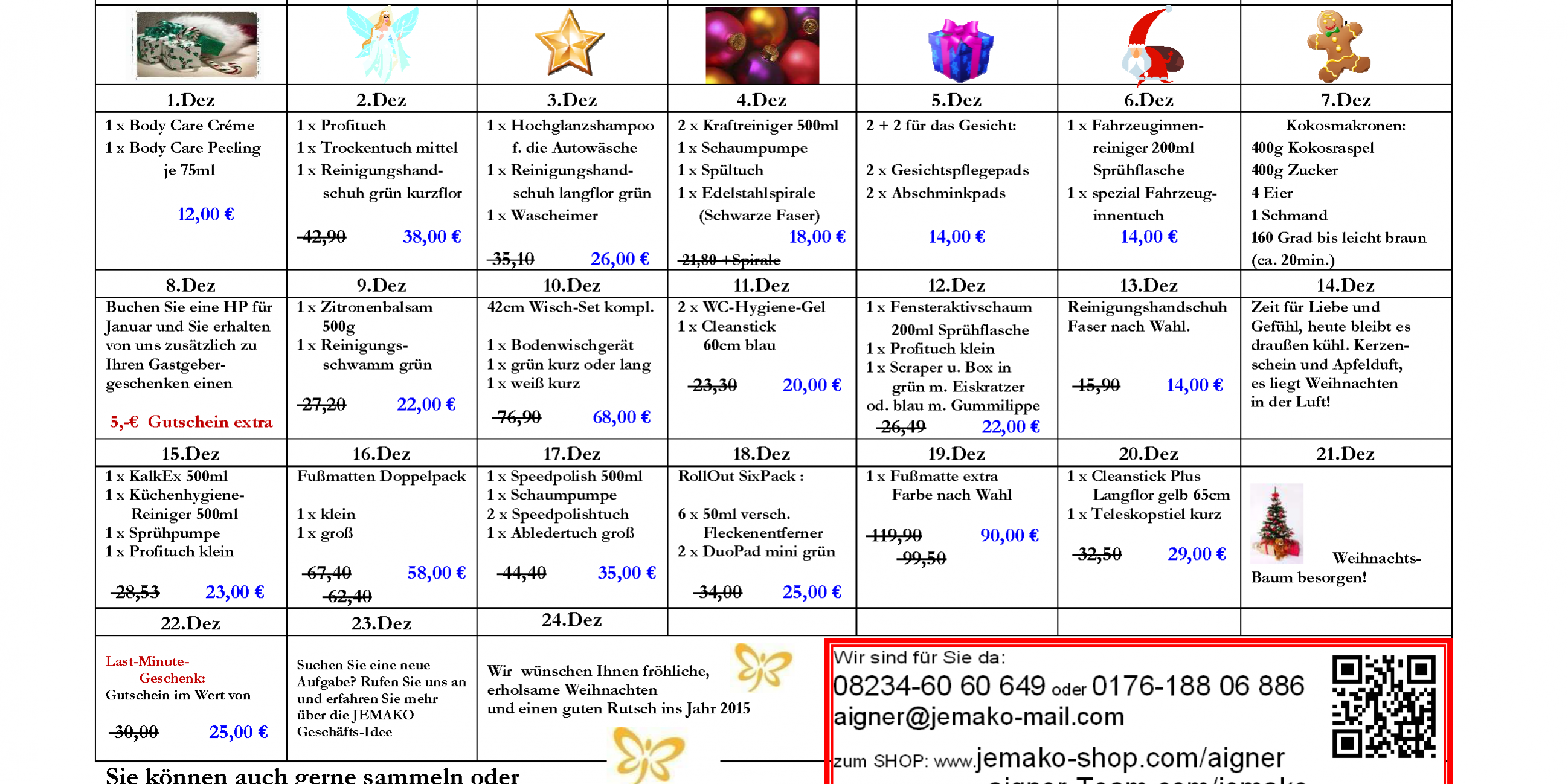 JEMAKO Adventskalender 2014 aigner-Team JEMAKO Adventskalender 2014 aigner-Team
